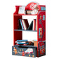 kids 3-Tier Bookshelf with Drawer Fantasy Fields Little Fire Fighters Safe