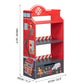 kids 3-Tier Bookshelf with Drawer Fantasy Fields Little Fire Fighters Safe
