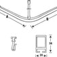 BENDTECH Standard L-Shaped Shower Curtain Track 1600x1600mm White Australia made