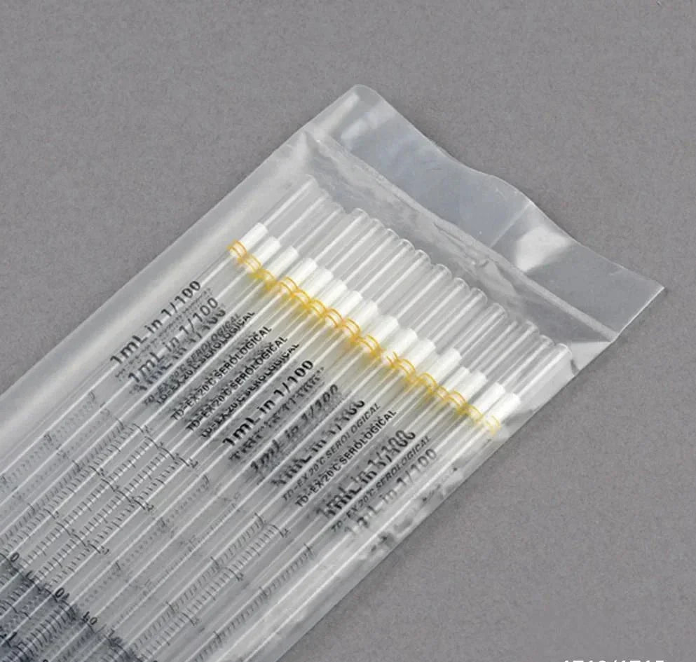 PLP Serological Pipette 1 ml PS Standard Tip 275 mm Sterile Yellow Band 1000Pk