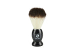 Skull Shaver black-handled shaving brush with two-tone bristles