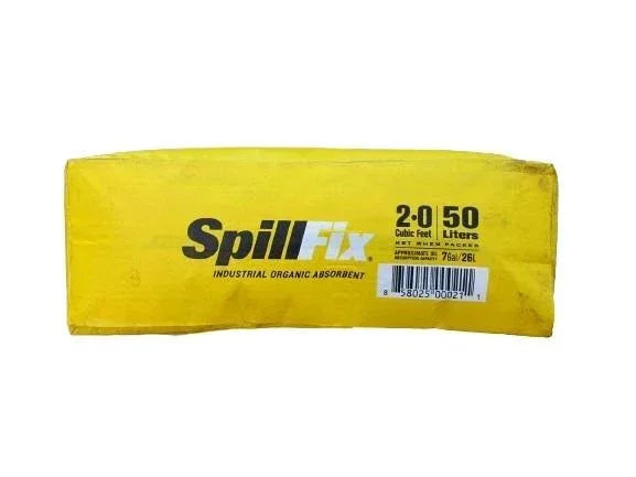 SpillFix industrial organic absorbent bag for spills, 2.0 cubic feet, 50 liters capacity