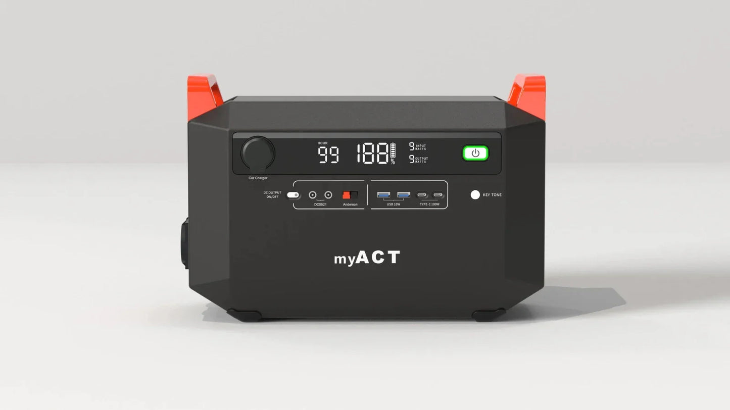 Portable Power Station 1000W 998Wh myACT AP1002 Fast charging function