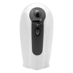 White electric hand mixer with speed dial and turbo button for kitchen baking tasks