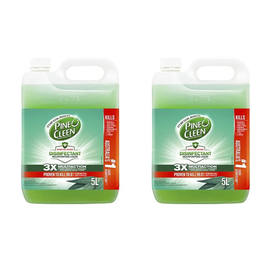2x Pine O Cleen Antibacterial Disinfectant, Eucalyptus 5 Liters