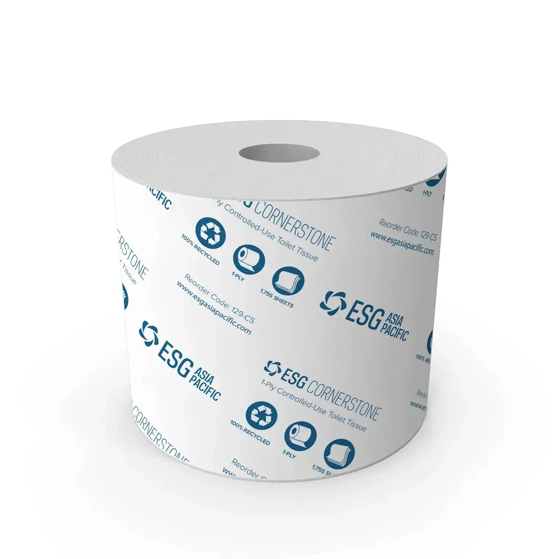 ESG 129-CS Controlled-Use Toilet Tissue Recycled 1Ply 36Rolls x 1755sheets
