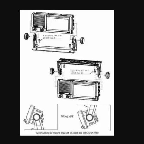 SAILOR 407224A-930 U-Mount Bracket Kit.