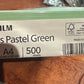 FujiFilm A4 colors pastel green 2500 sheets 80gsm