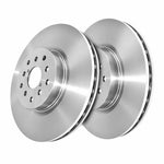 Shiny metal brake rotors for trucks or tractors, precision-engineered disc brake components