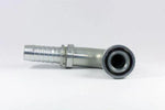 Metal hose fitting with threaded connector and rubber seal for tractor parts