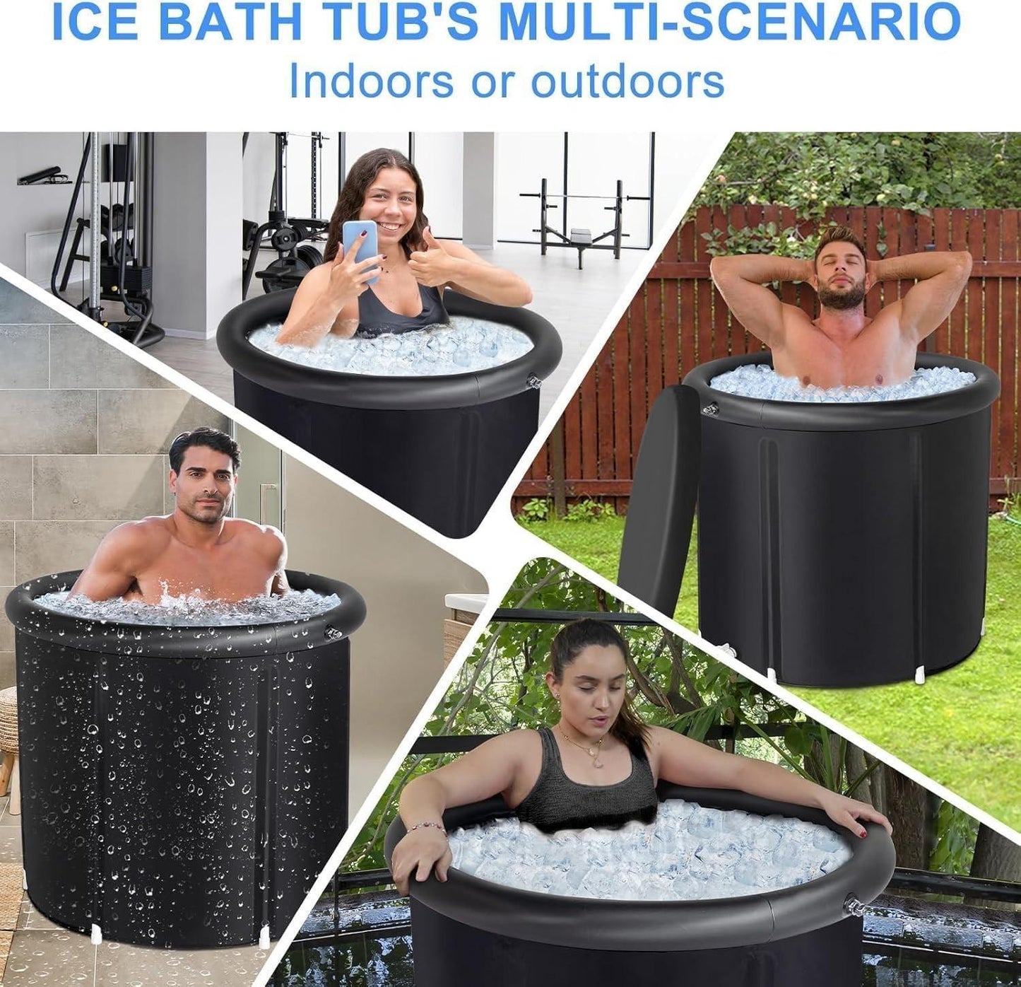 Ice Bath Tub for Athletes, Multiple Layered Portable Ice Bathtub Plunge for Cold
