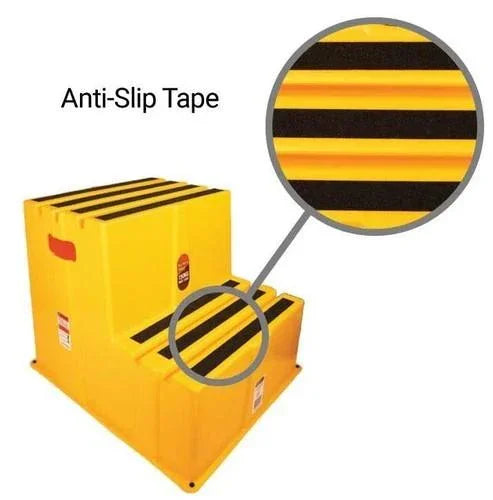 BRADY Safety 2 Step Stool Stairs, Yellow, 150kg Capacity A50832