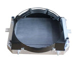 Heavy-duty tractor radiator with black frame and aluminum core for AGCO and EATON equipment