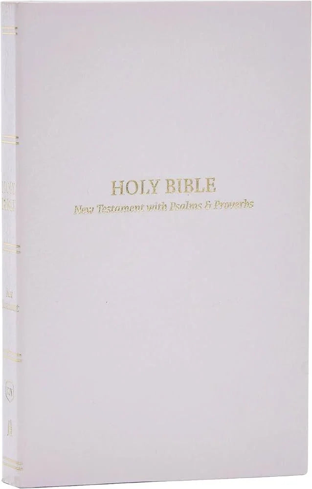 KJV Holy Bible New Testament Psalms Proverbs Compact Mini Travel Size White