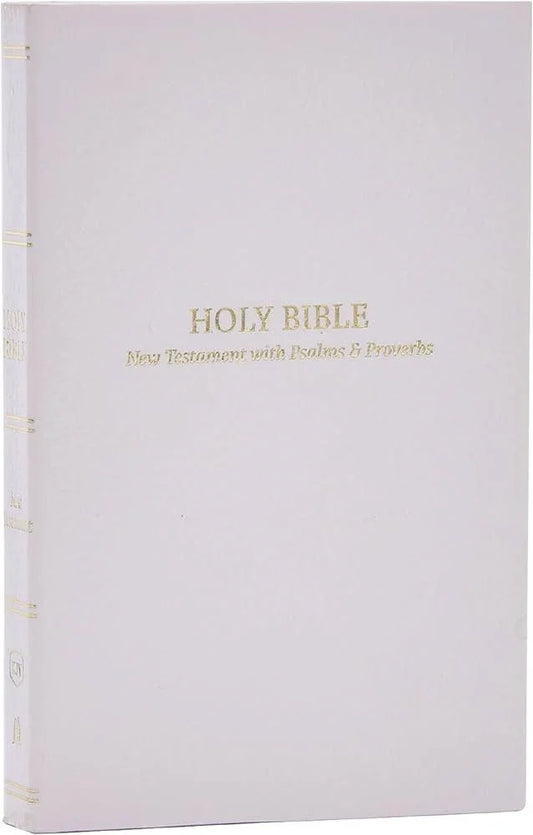 KJV Holy Bible New Testament Psalms Proverbs Compact Mini Travel Size White
