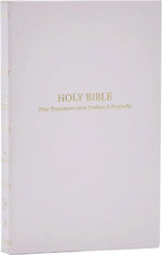 KJV Holy Bible New Testament Psalms Proverbs Compact Mini Travel Size White