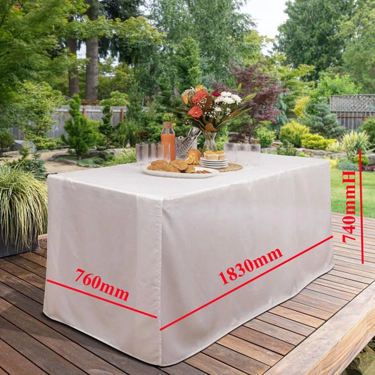 Marquee Waterproof Furniture Cover Patio Trestle Tablecloth 1830x760x740mm Black