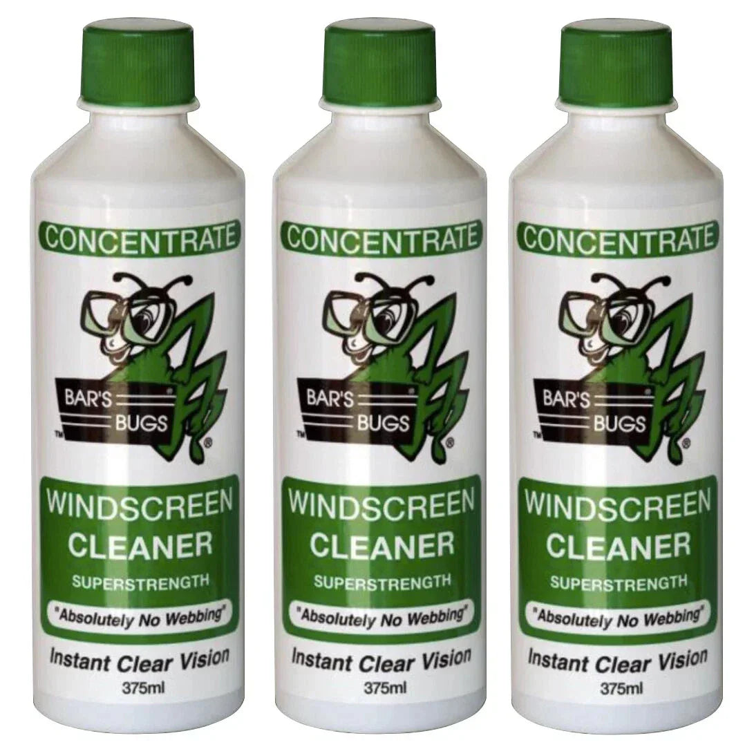 Bar's Bugs Windscreen Cleaner 3 Pack 3x 375ml Concentrate BB375