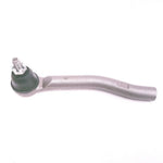 Tractor tie rod end with green rubber boot and metal nut, heavy-duty farm equipment part