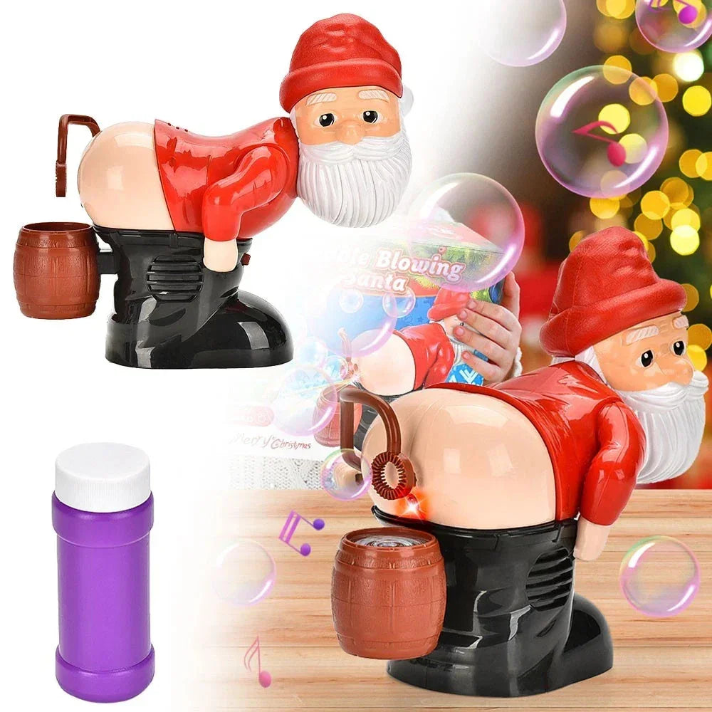 2026 Funny Santa Bubble Blowing Machine,Santa Claus Bubble Maker Toy OrnamenTO