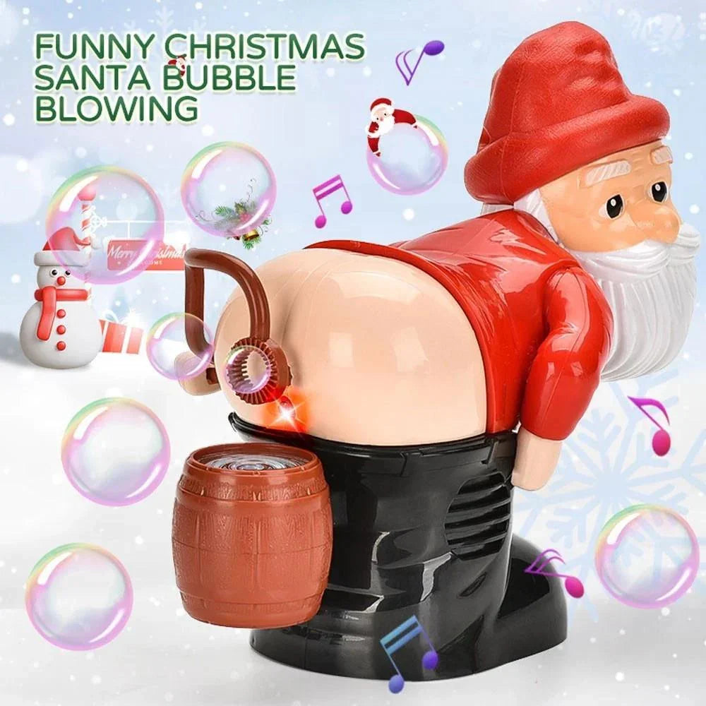 2026 Funny Santa Bubble Blowing Machine,Santa Claus Bubble Maker Toy OrnamenTO