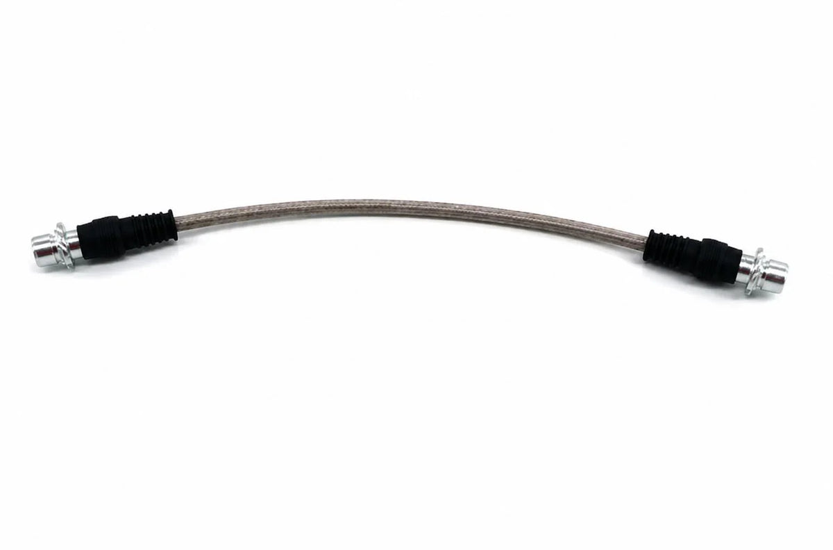 Braided coaxial cable with metal connectors for truck or office phone systems