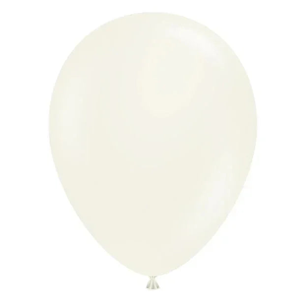 Cream-colored latex balloon for parties and events, smooth matte finish, ideal for decorations