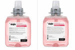 GOJO Luxury Foam Handwash dispenser with pink soap, 1250 mL refill for gentle handwashing