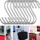 10x Heavy Duty Stainless Steel S Hooks Kitchen Bathroom Hanging Storage Rack AU