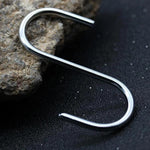 Stainless steel S-hook for hanging tools or equipment, durable and heavy-duty