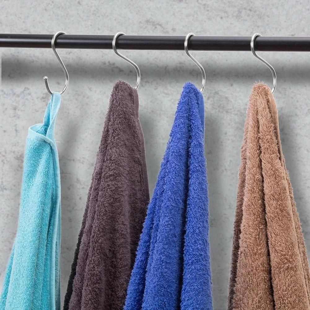10x Heavy Duty Stainless Steel S Hooks Kitchen Bathroom Hanging Storage Rack AU