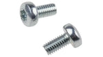 Two metallic hex head screws with threaded shafts, ideal for tractor parts and industrial applications.