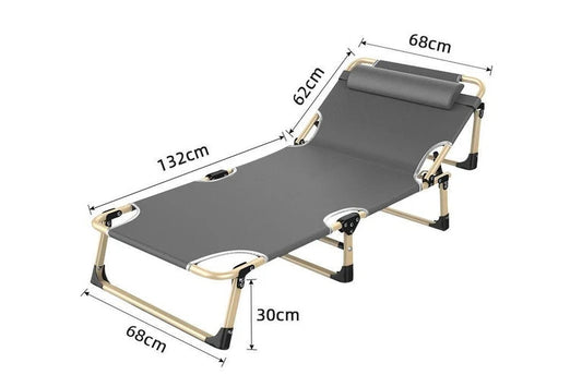 Portable folding Camping cit Bed 600d 68cm Wide Bed Single Folding Bed Camping M