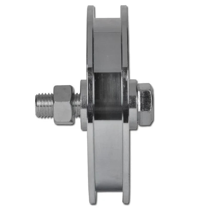 Stainless steel pulley with threaded bolt and hex nuts for tractor or industrial machinery parts