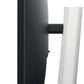 Slim black monitor with silver stand, modern office display
