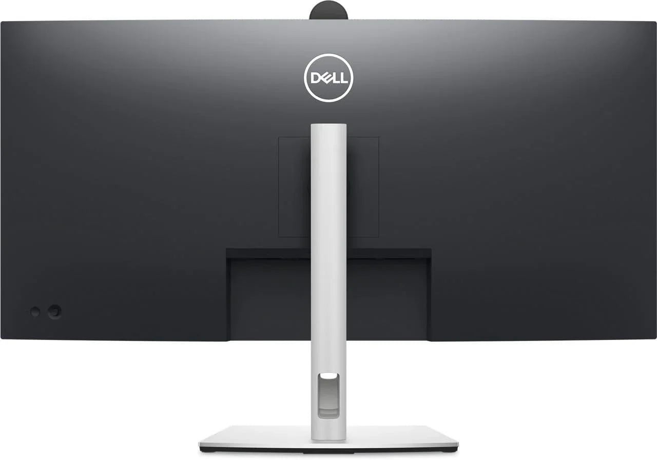 Dell monitor with sleek black design and silver stand, ideal for office setups