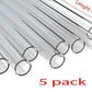 5x Acrylic Clear Plastic Tube Tubing Round Pipe 43mm Length 117 cm Hard Tube - Australian Empire Shop