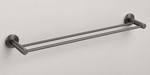 ABI Elysian Double Towel Rail 750 mm – Brushed Gunmetal