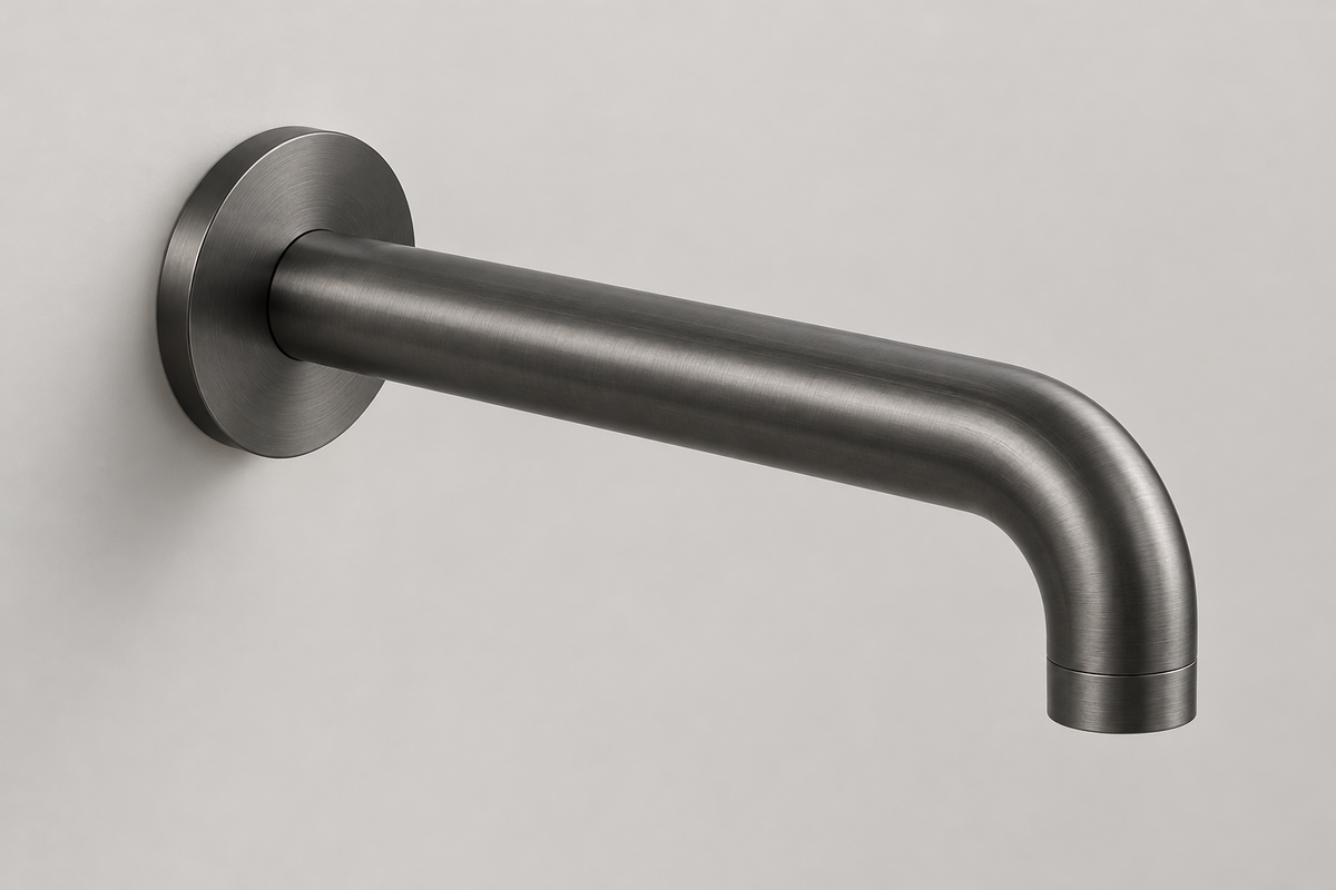 ABI Wall-Mounted Spout – Brushed Gunmetal