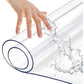 All Sizes Clear PVC Tablecloth Table Cover Plastic Crystal Protector