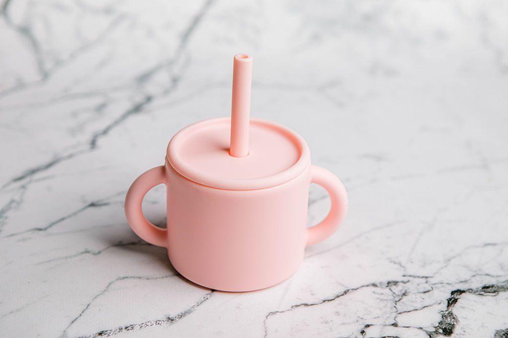 baby's first cup starting Silicone Cup with Straw & Lid The Ideal First Baby Cup - Australian Empire Shop