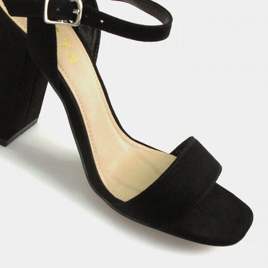 Betts KENNEDY Block Heel Sandals Black micro size 7 women shoe - Australian Empire Shop