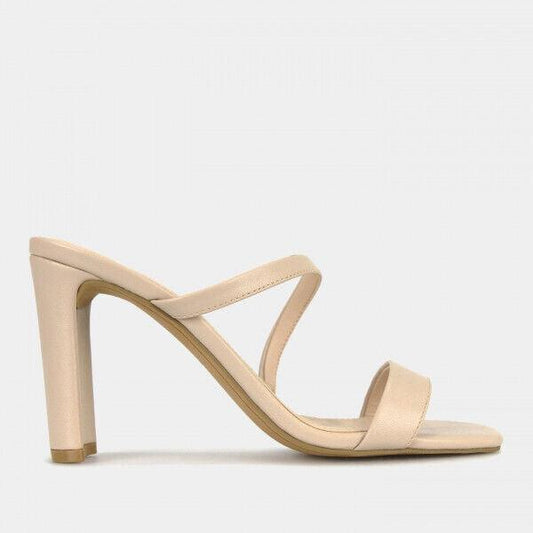 Betts SKYLER Block Heel Strappy Mules skyler nude - Australian Empire Shop