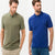 Men's polo shirts in olive green and royal blue, ideal for workwear or casual wear