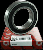 Deep groove ball bearing single row 55x100x21mm on red box, tractor part