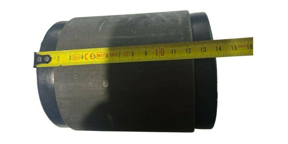 Heavy-duty truck leaf spring bush beam end with measuring tape for size reference