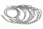 Steel axle hardware shim pack for truck and tractor parts, multiple rings stacked