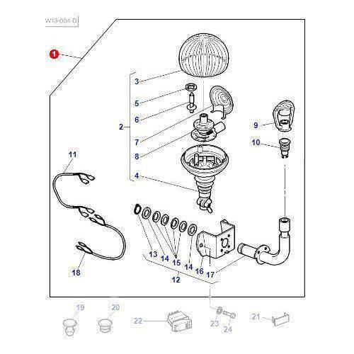 Massey Ferguson 3810990m12 Beacon Kit Boule Sirena Challenger 12V Kit - Australian Empire Shop