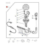 Tractor beacon warning light kit assembly diagram with numbered parts and wiring