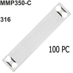316 stainless steel cable marker plate with four holes, pack of 100 pieces